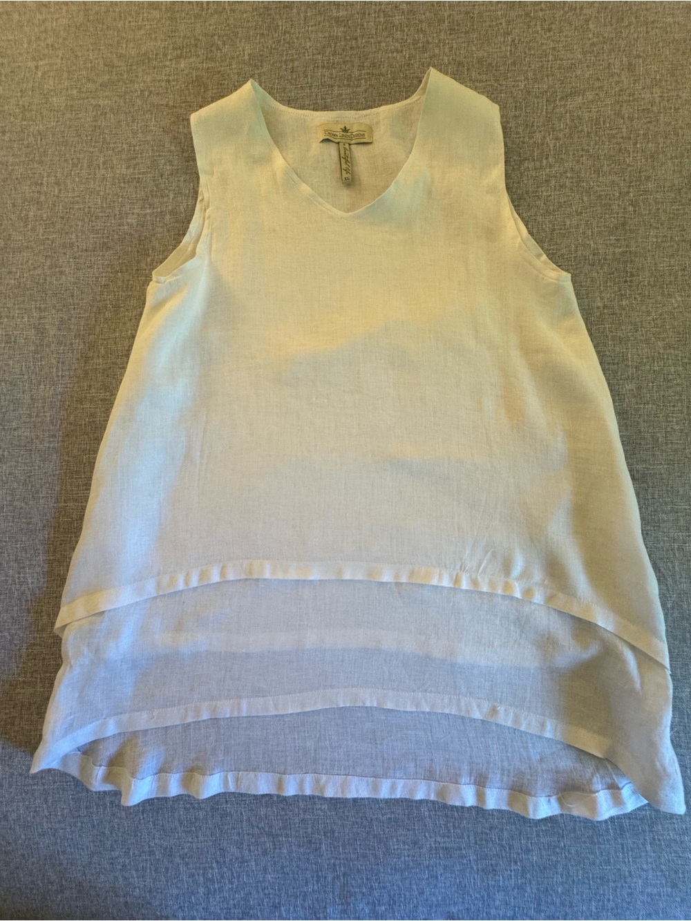 Crown Linen Design Layered Sleeveless Tunic Size XL